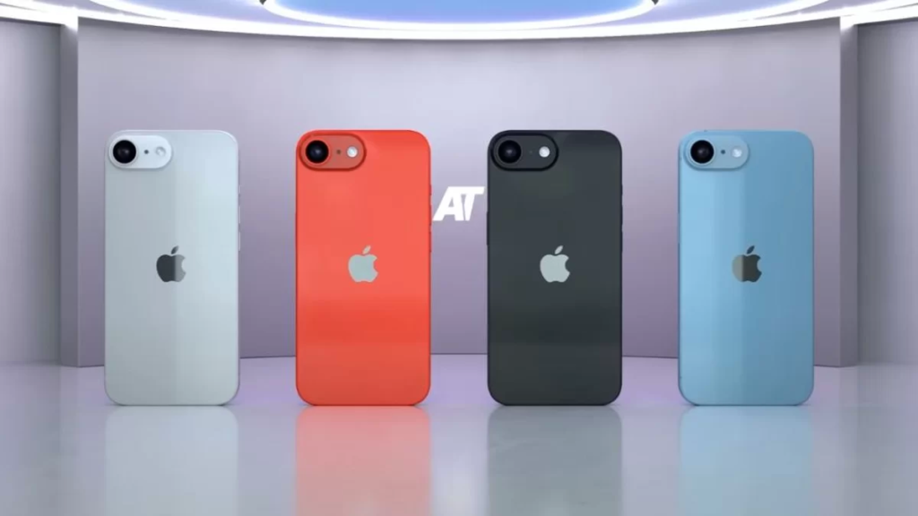 Possível design do iPhone SE de quarta geração, de acordo com rumores.