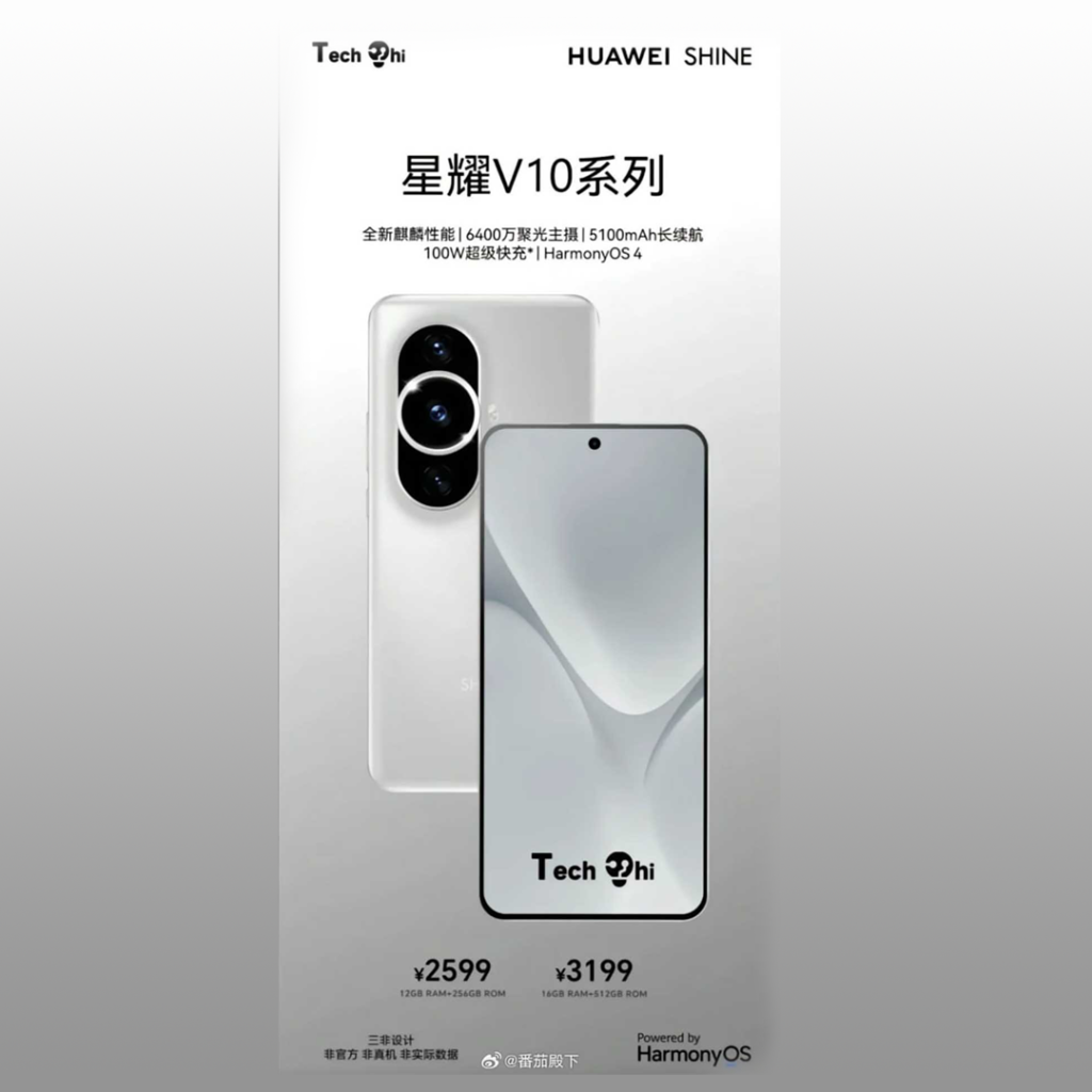 Huawei Shine V10, de acordo com rumores.
