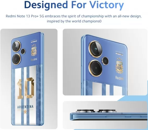 Design do Note 13 Pro+ na versão World Champions