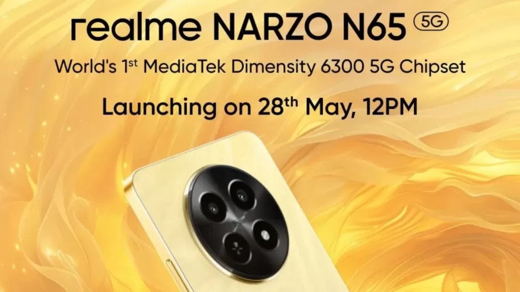 Evento de estreia do Realme N65 5G acontece em breve. 